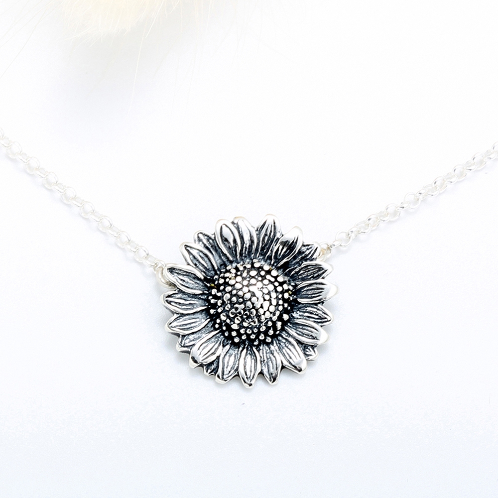 【Angel & Me】向日葵 Sunflower s925 純銀 項鍊 生日 畢業 禮物, , large