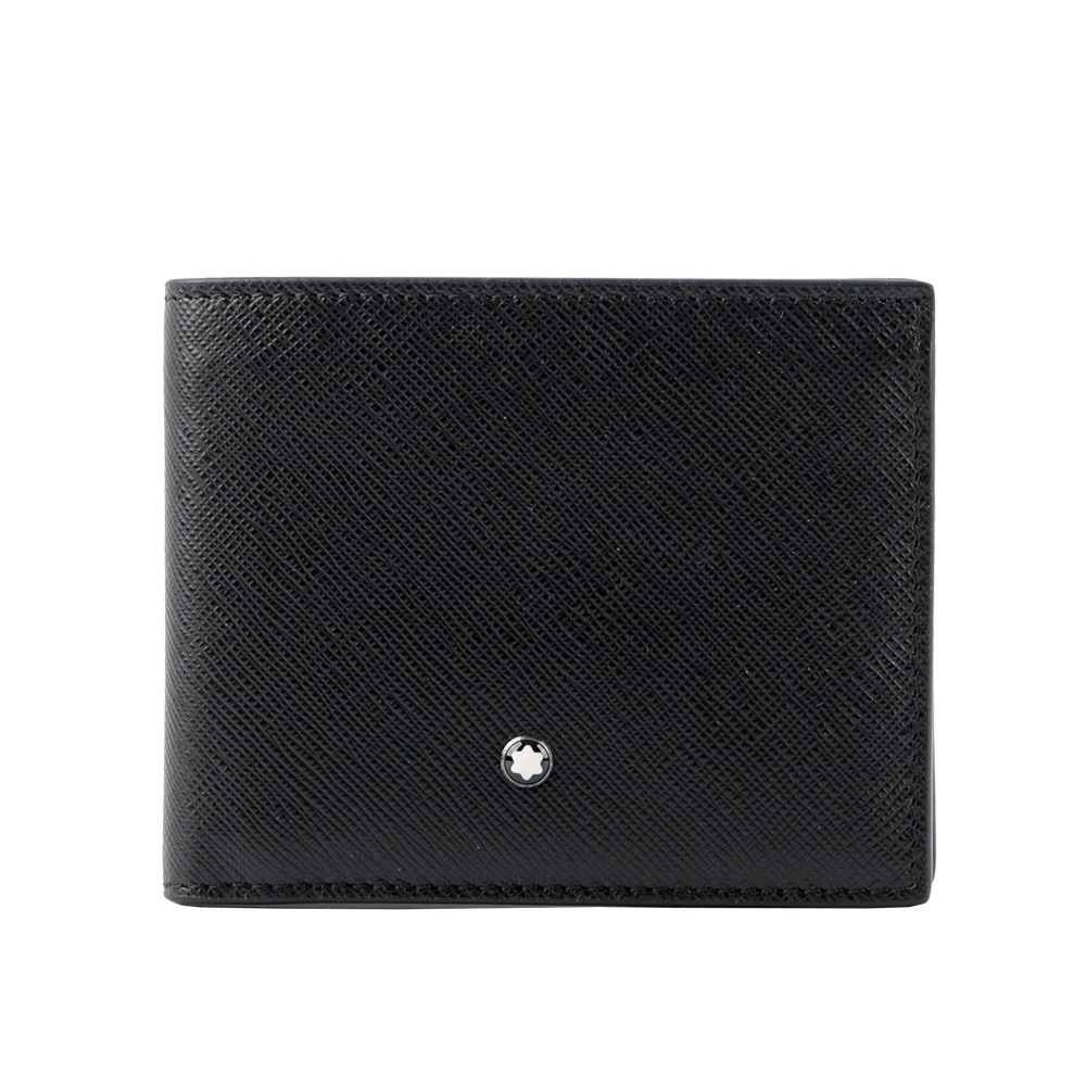 Montblanc 萬寶龍 匠心系列防刮牛皮對開6卡短夾/黑色, , large