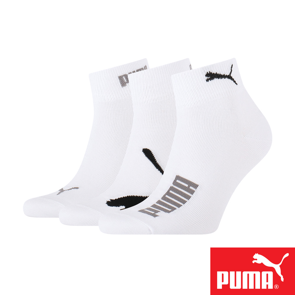 PUMA 男女款短筒襪 3雙裝 彪馬 跳豹 男襪 女襪 襪子 運動襪 腳踝襪 棉襪 柔軟 棉質 高彈 耐磨 抗菌 701244029001白、701244029002黑, , large