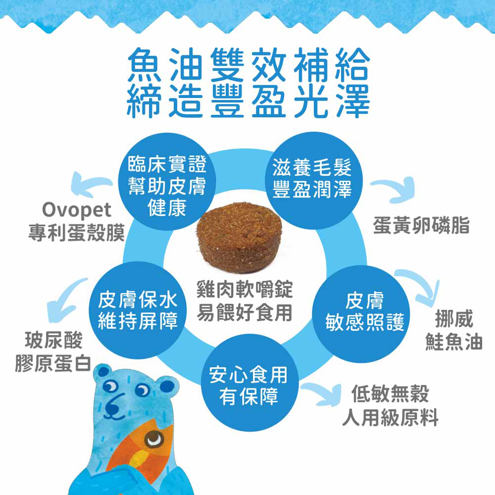 【IN-Plus】蛋殼膜卵磷脂 魚油舒敏配方60顆/罐(全齡犬/寵物保健/寵物魚油/皮膚保健), , large