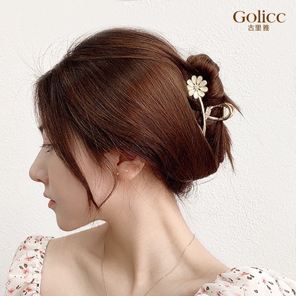 【Gulicc 】古莉可 髮夾 貓眼石氣質花朵髮夾, , large