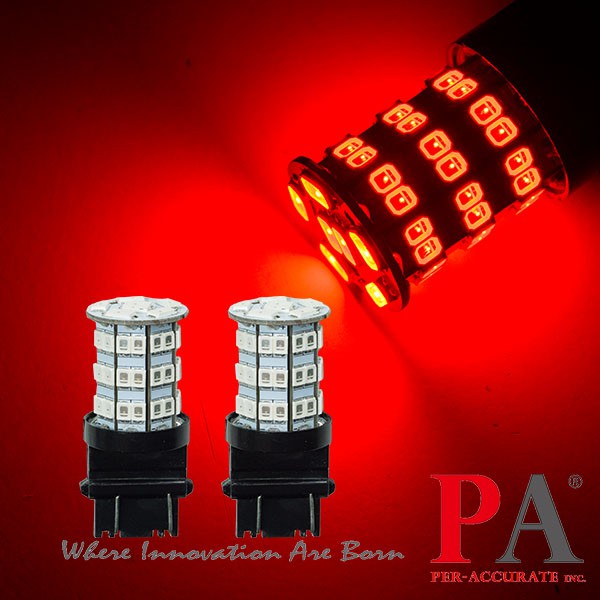 【PA LED】美規 3157 3156 55晶 5630 2835 SMD LED 紅光 煞車燈 角燈 小燈 方向燈, , large
