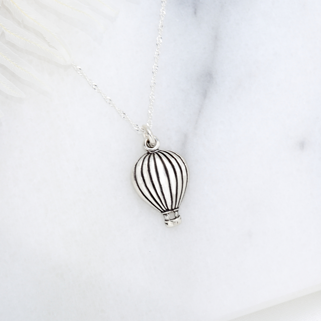 【Angel & Me】Hot Air Balloon Travel s925 sterling silver birthday necklace, , large