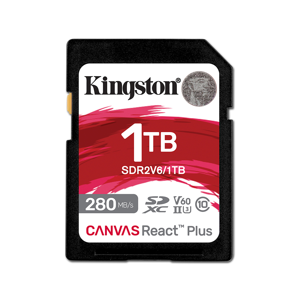 【Kingston】Canvas React Plus 1TB SDR2V6 SDXC U3 V60 UHS-II 記憶卡 讀取速度:280MB/s, , large