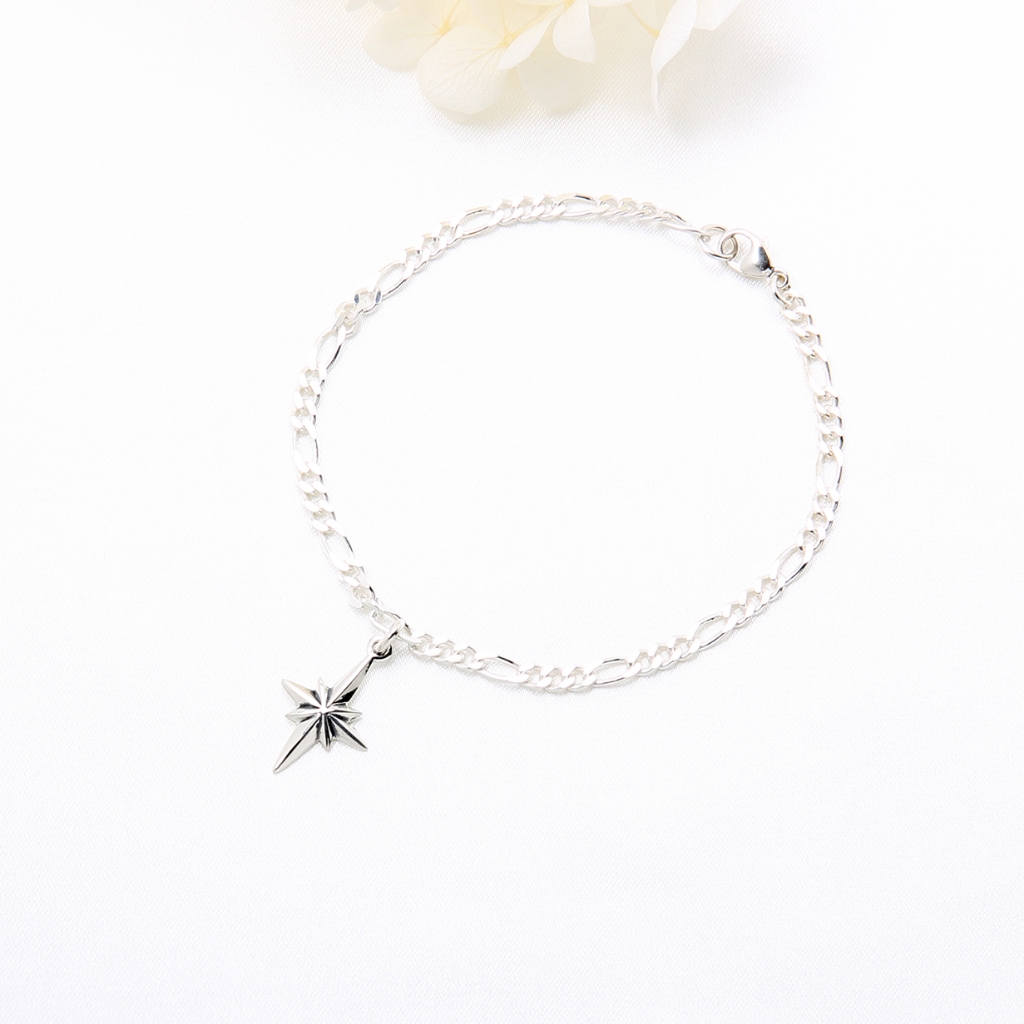 【Angel & Me】North Star Polaris s925 sterling silver bracelet model birthday gift, , large