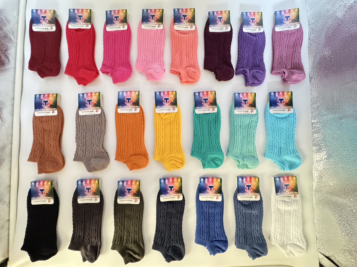 【RUNWAY】《RUNWAY SOCKS》Japanese/Korean Style Candy Socks &ndash; 22 Colors, Double Cylinder No-Show Socks &ndash; Navy Blue Limited Quantity &ndash; While Supplies Last, , large