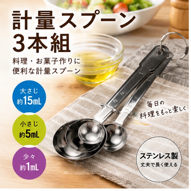 【HIYASU日安工坊】不銹鋼量匙3入組, , large