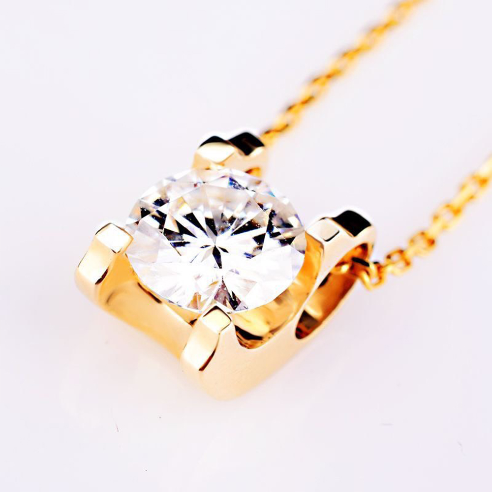 【CITY STAR】IGI 1-carat bull's head pendant - 18K gold (D / VVS or higher / 3EX), , large