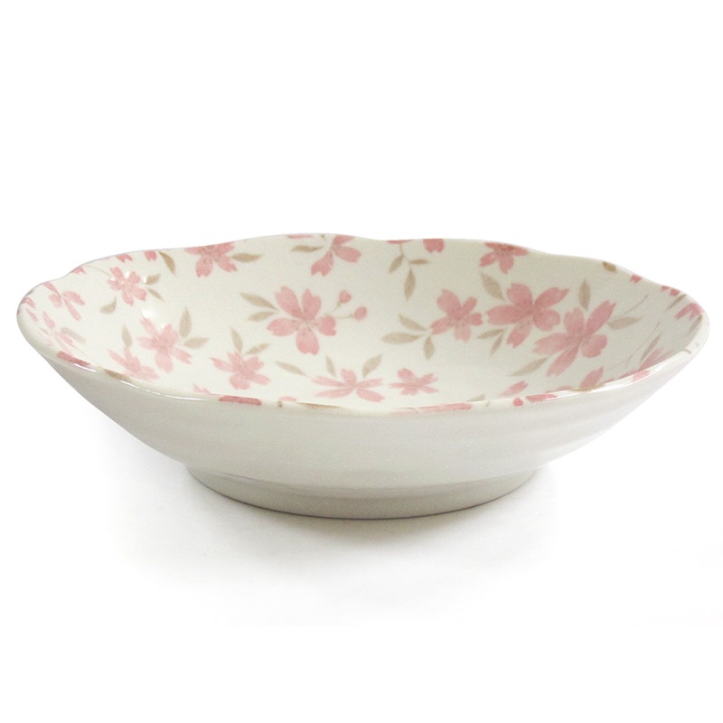 [豐名日本餐具] 8.0"湯盤 布目櫻 粉 / C08PL0-361, , large