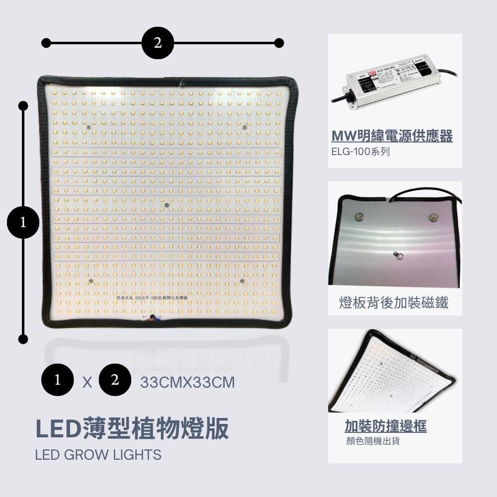 【君沛植物燈】LED植物燈 100W薄型植物燈板 100W 磁吸式植物燈 仿日照陽光 植物燈全光譜 高演色性生物舒適光, , large
