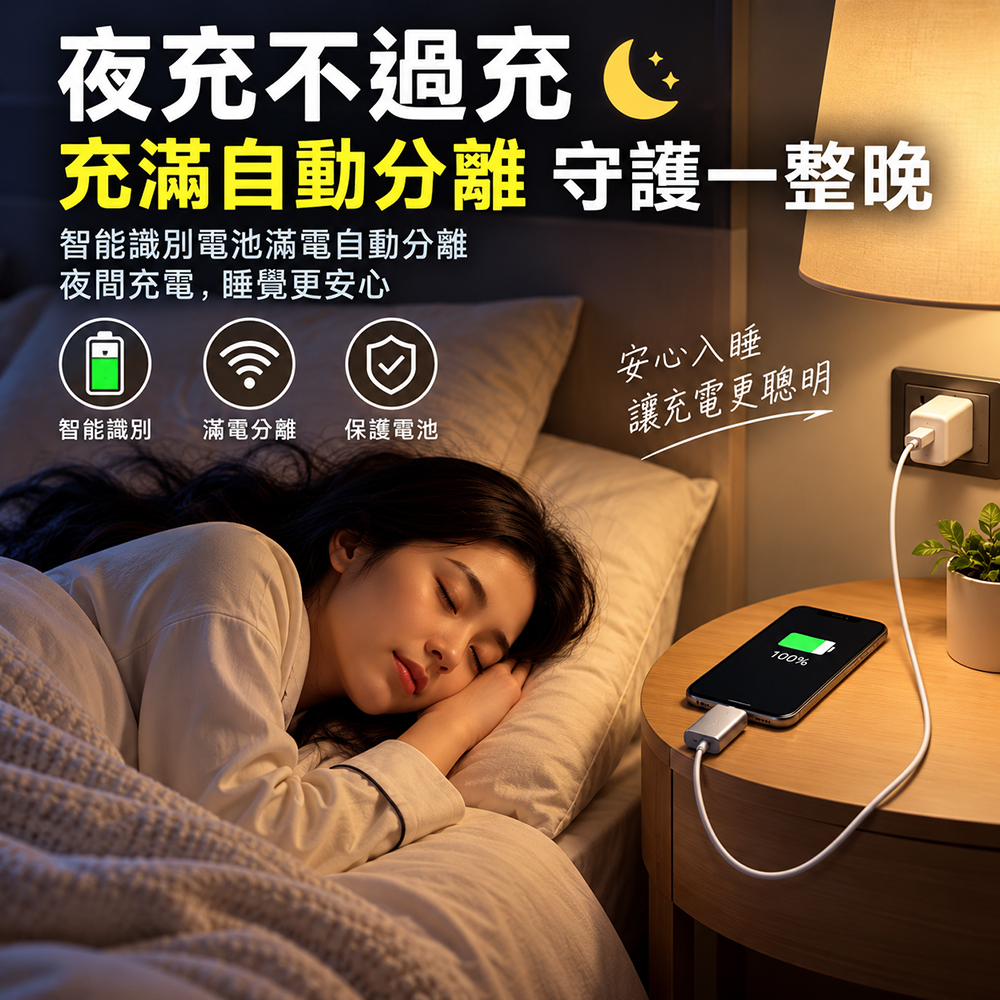 【免運 + 贈品】AI 智慧滿電自動分離器, , large