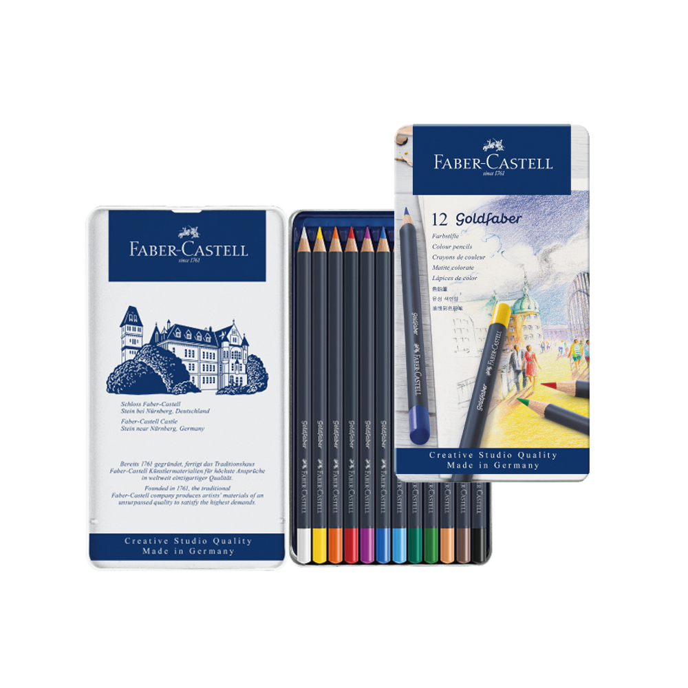 【Faber-Castell】輝柏 GOLDFABER油性色鉛筆 12色 / 盒 114712, , large