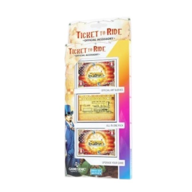 【Asmodee】鐵道任務牌套：美國篇專用 152張 Ticket to Ride Art Sleeves｜桌遊專用保護套, , large