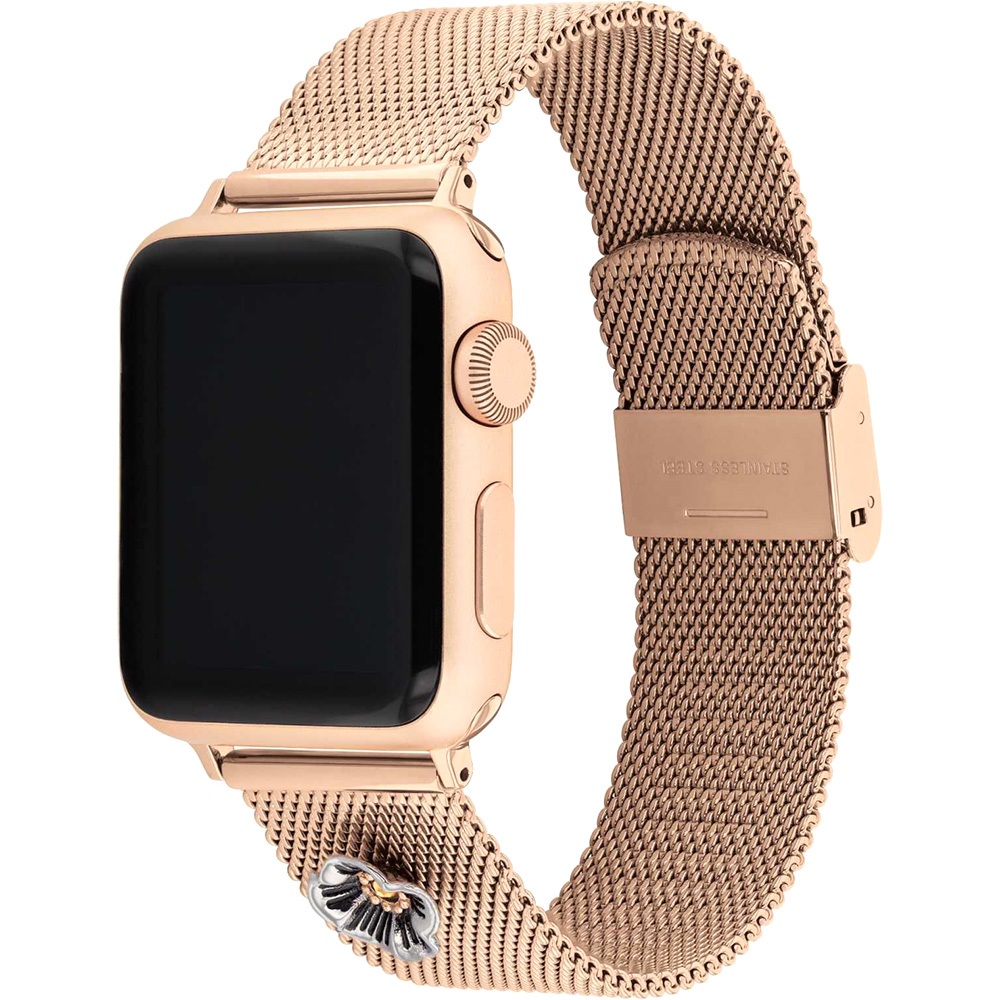 COACH Apple Watch 錶帶 38/40mm 適用 茶花米蘭錶帶 - 玫瑰金色(不含手錶), , large