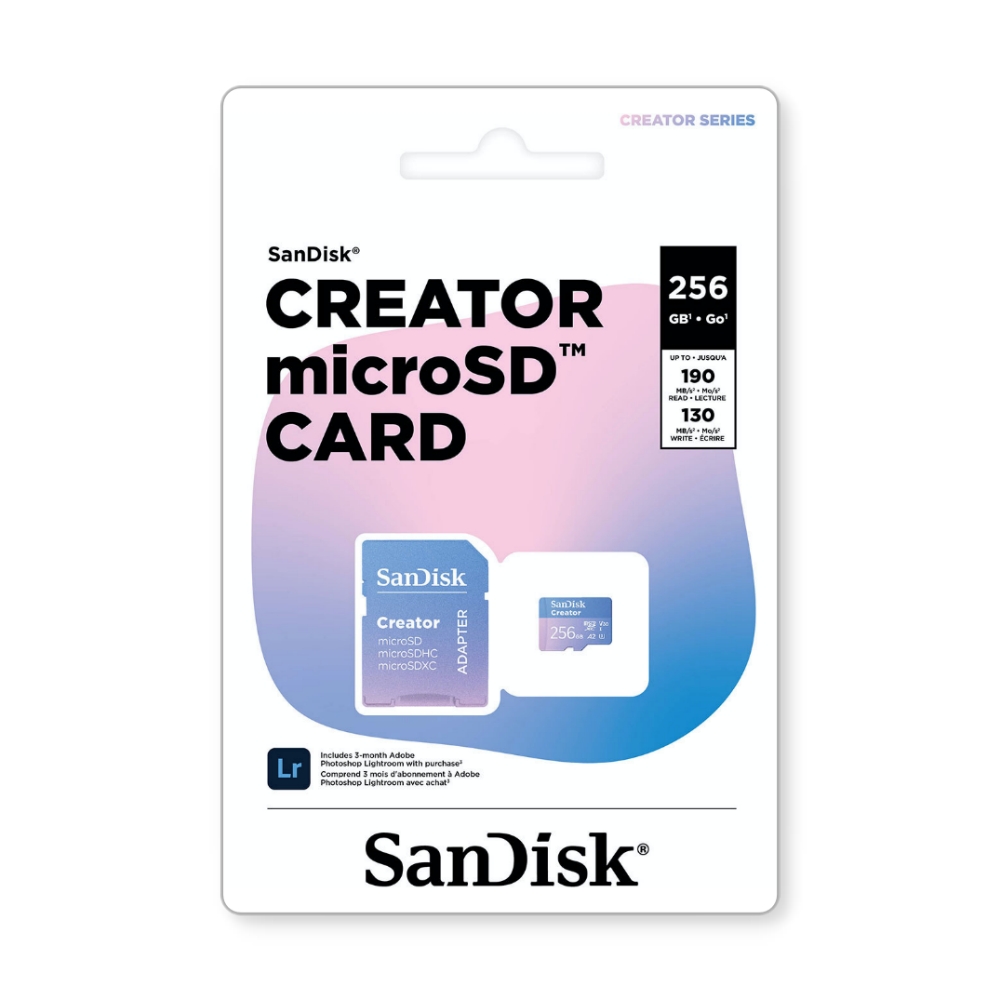 SanDisk Creator 256G UHS-I U3 A2 V30 microSDXC, , large