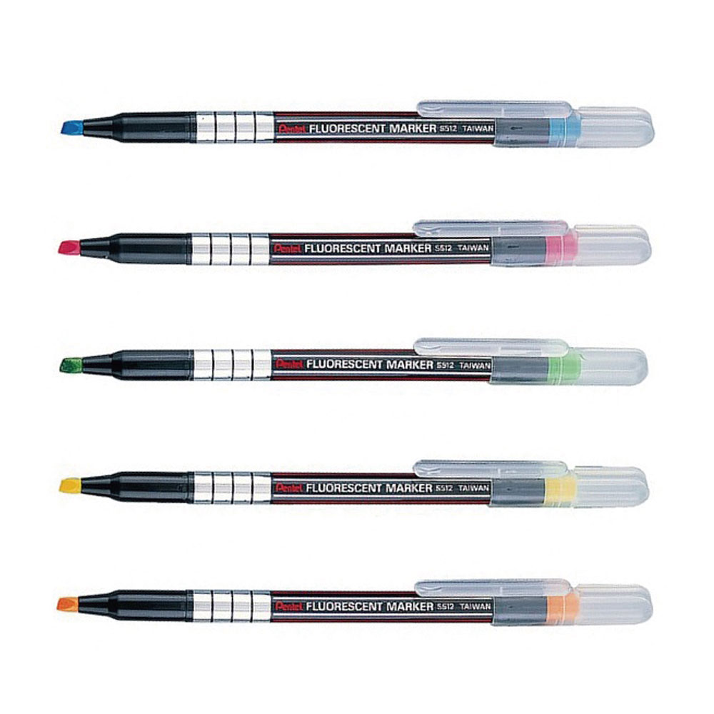 【Pentel 飛龍】螢光筆 1.0~3.5mm 48支/件 S512 - 黃, , large
