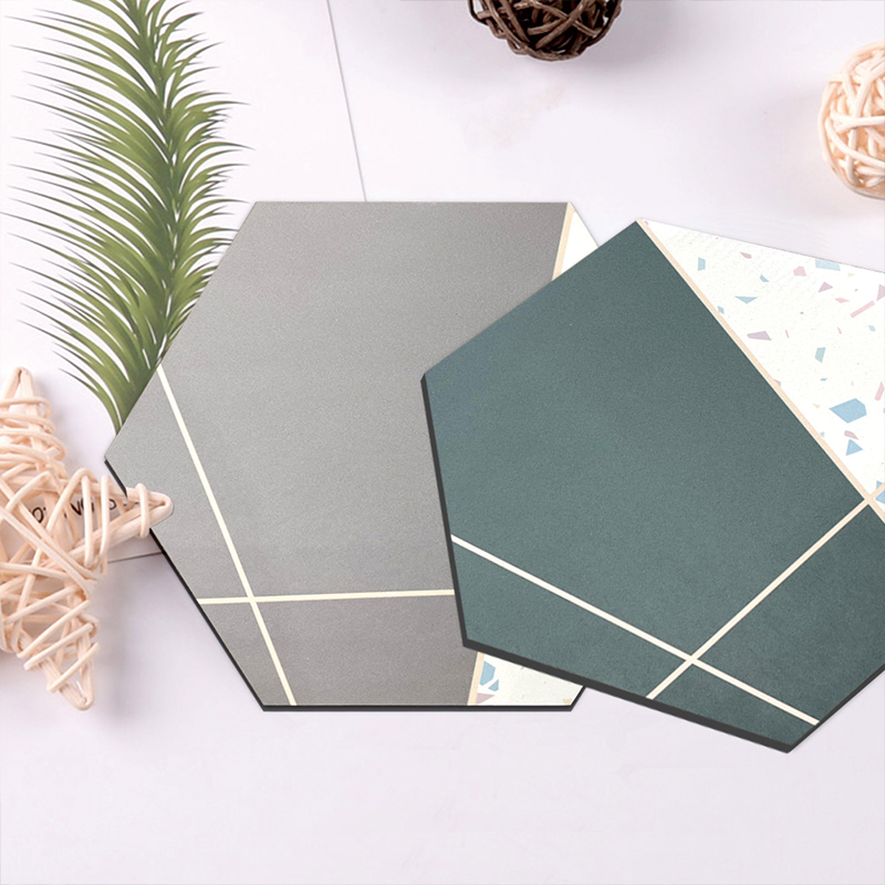 【Monster】 Morandi Terrazzo Coasters, Set of 2 (11.5x10cm) &ndash; Green & Brown, , large