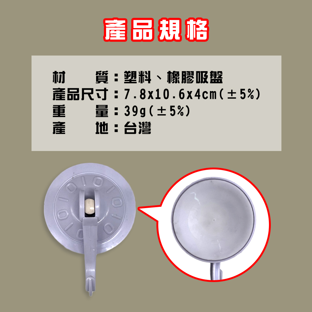 GS MALL 台灣製造 一組2入 大型強力吸盤掛勾 廚房吸盤 浴室吸盤 吊掛吸盤 壁掛吸盤 吸盤掛勾 掛勾 強力掛勾, , large
