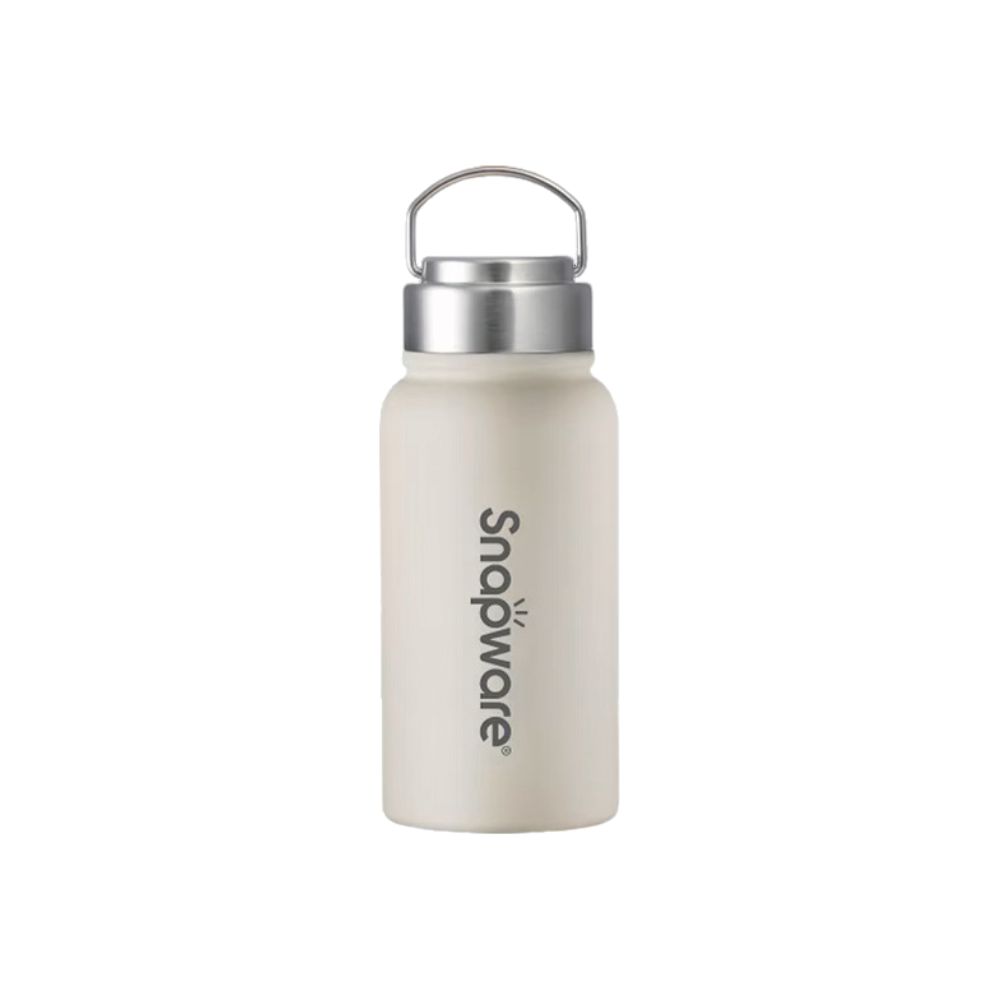 Zinc light porcelain thermos bottle, , large
