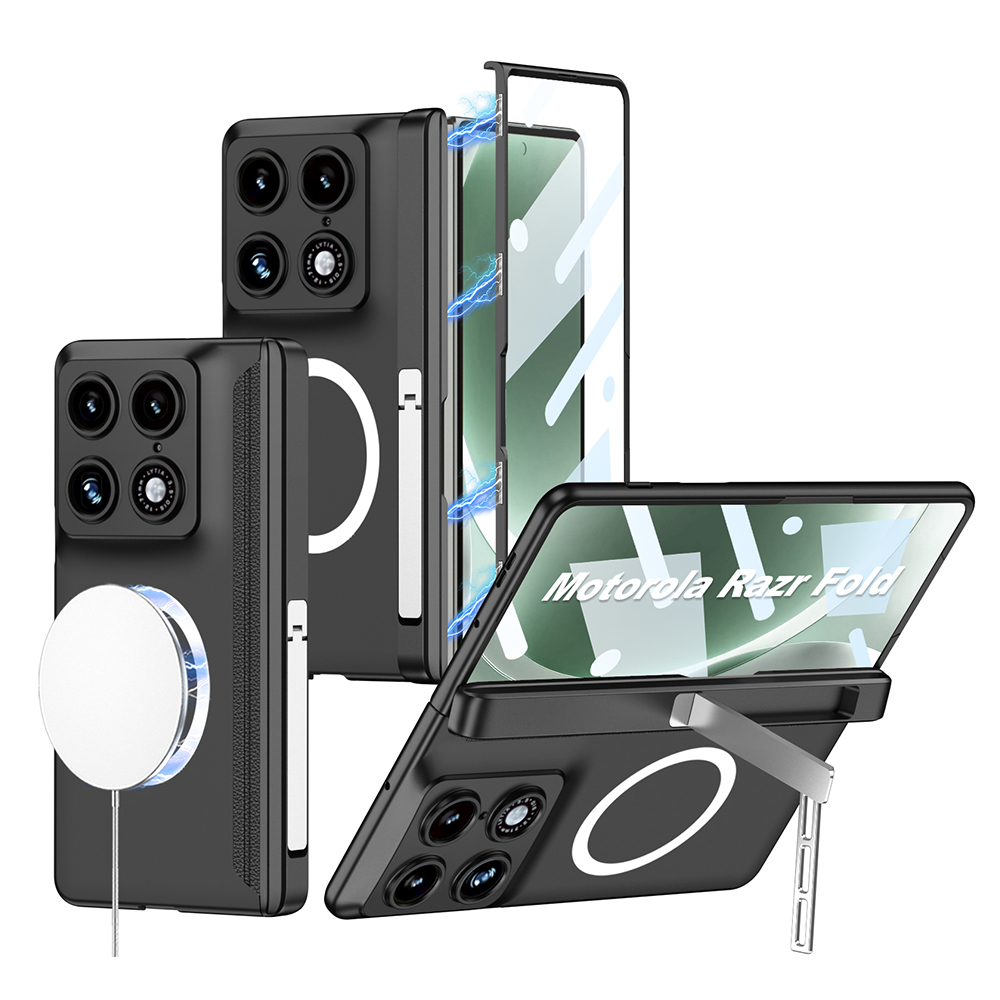 Motorola razr fold 殼膜一體 鏡頭轉軸全包覆支架 磁吸保護殼 手機殼, , large
