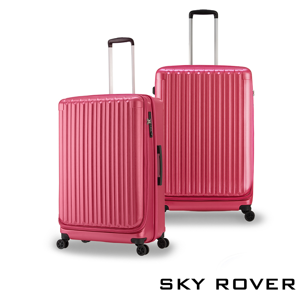 【PANTHEON PLAZA】展示品限量出清 SKY ROVER CRYSTAL 19吋 璀璨晶鑽 前開式可擴充拉鍊硬殼行李箱 SRI-1808SF 紫水晶, , large