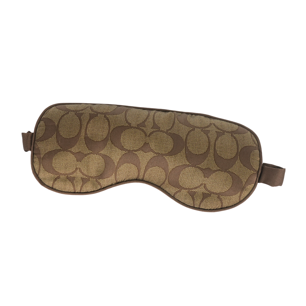 COACH CC Logo 滿版標誌絲質眼罩/卡其色, , large