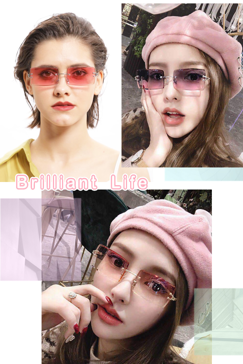Glasses, 銀框漸灰色, large