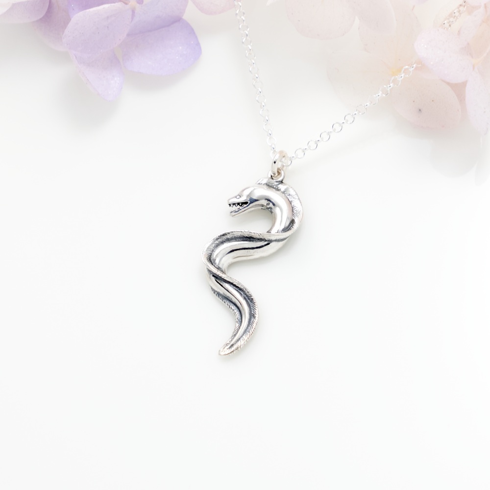 【Angel & Me】Sea Eel s925 sterling silver necklace animal Birthday gift, , large