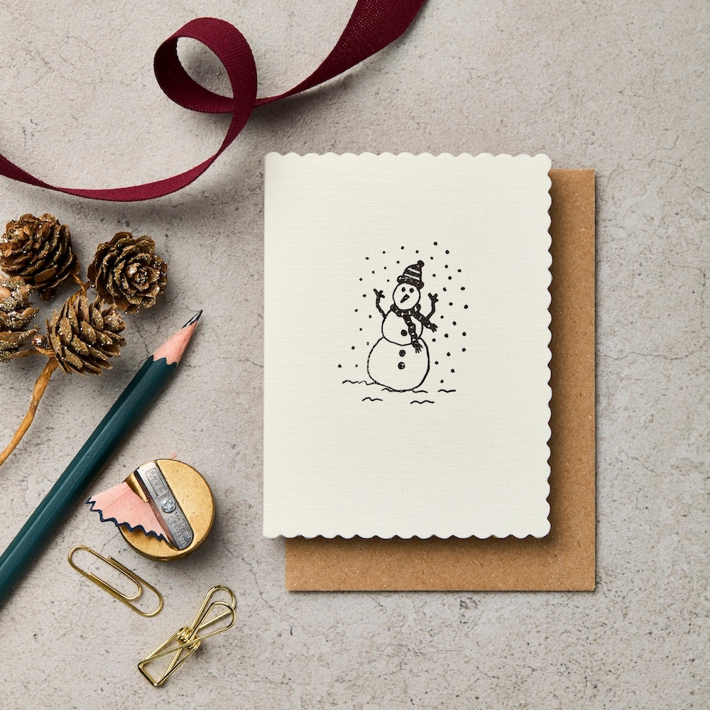 Katie Leamon 英國製 有溫度的卡片 聖誕卡 - Xmas Motif Snowman 聖誕主題雪人, , large