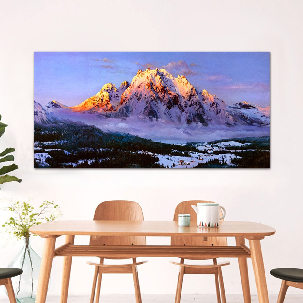 【御畫房】紫氣東來 國家一級畫師手繪油畫60&times;120cm(VF-138), , large