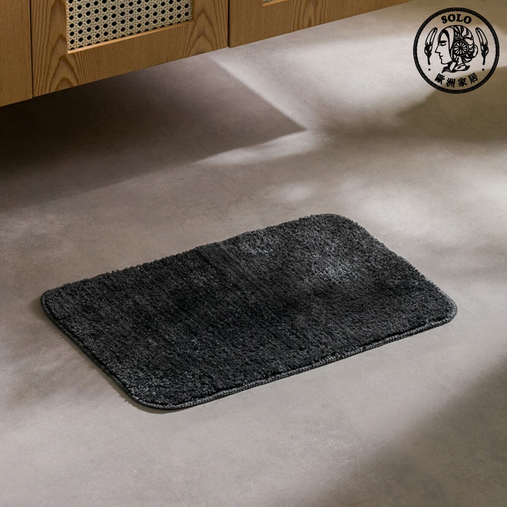 【SOLO歐洲家居】LCW Home 40x60cm 炭黑極簡防滑吸水浴室地墊 迅速吸乾濕腳, , large