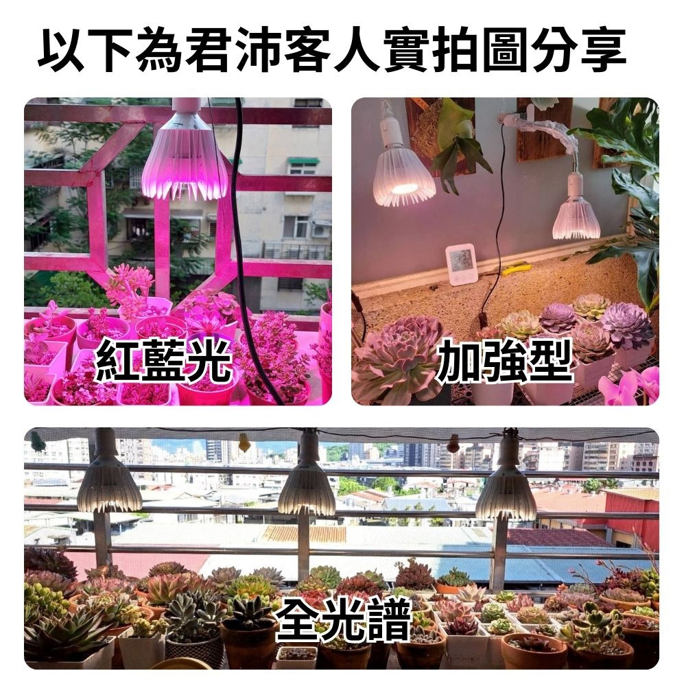 【君沛植物燈】LED植物燈 e27 植物燈泡 軌道式 40瓦 紅藍混光 燈泡led 台灣製造 保固一年, , large