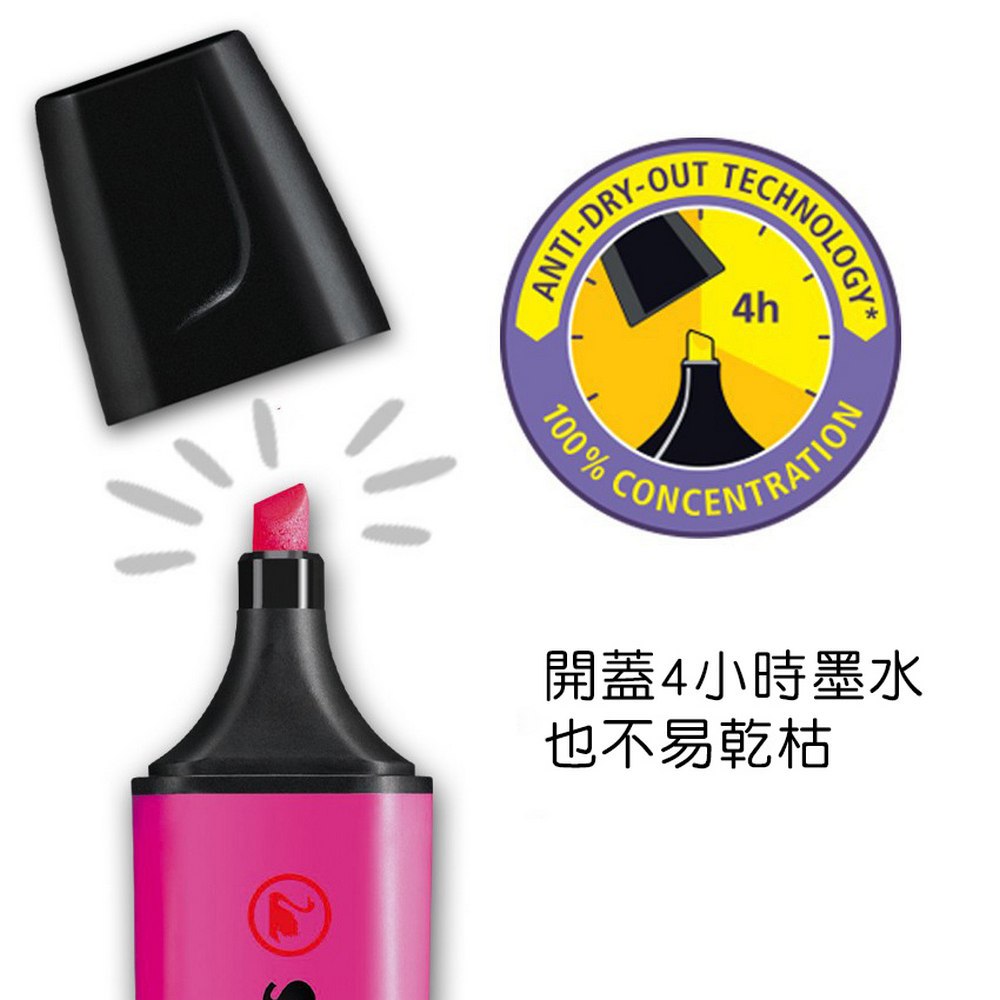 【德國天鵝STABILO】BOSS ORIGINAL 波士經典螢光筆4色(ST70/4), , large