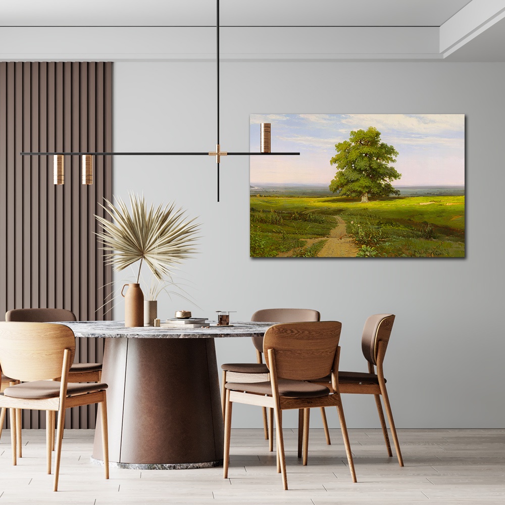 【御畫房】一碧千里 國家一級畫師手繪油畫60&times;90cm(VF-11), , large