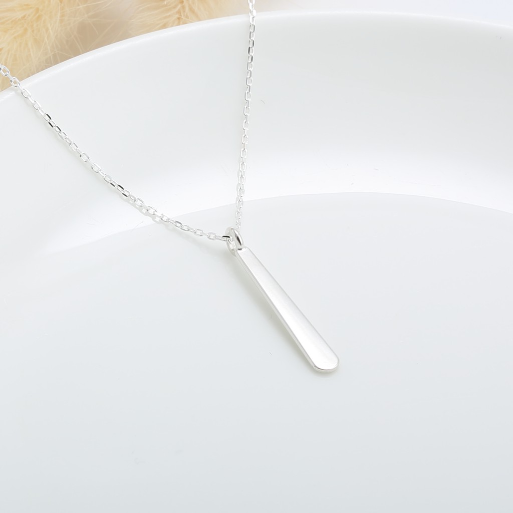 【Angel & Me】Simple Stick Bar s925 sterling silver necklace Birthday gift, , large