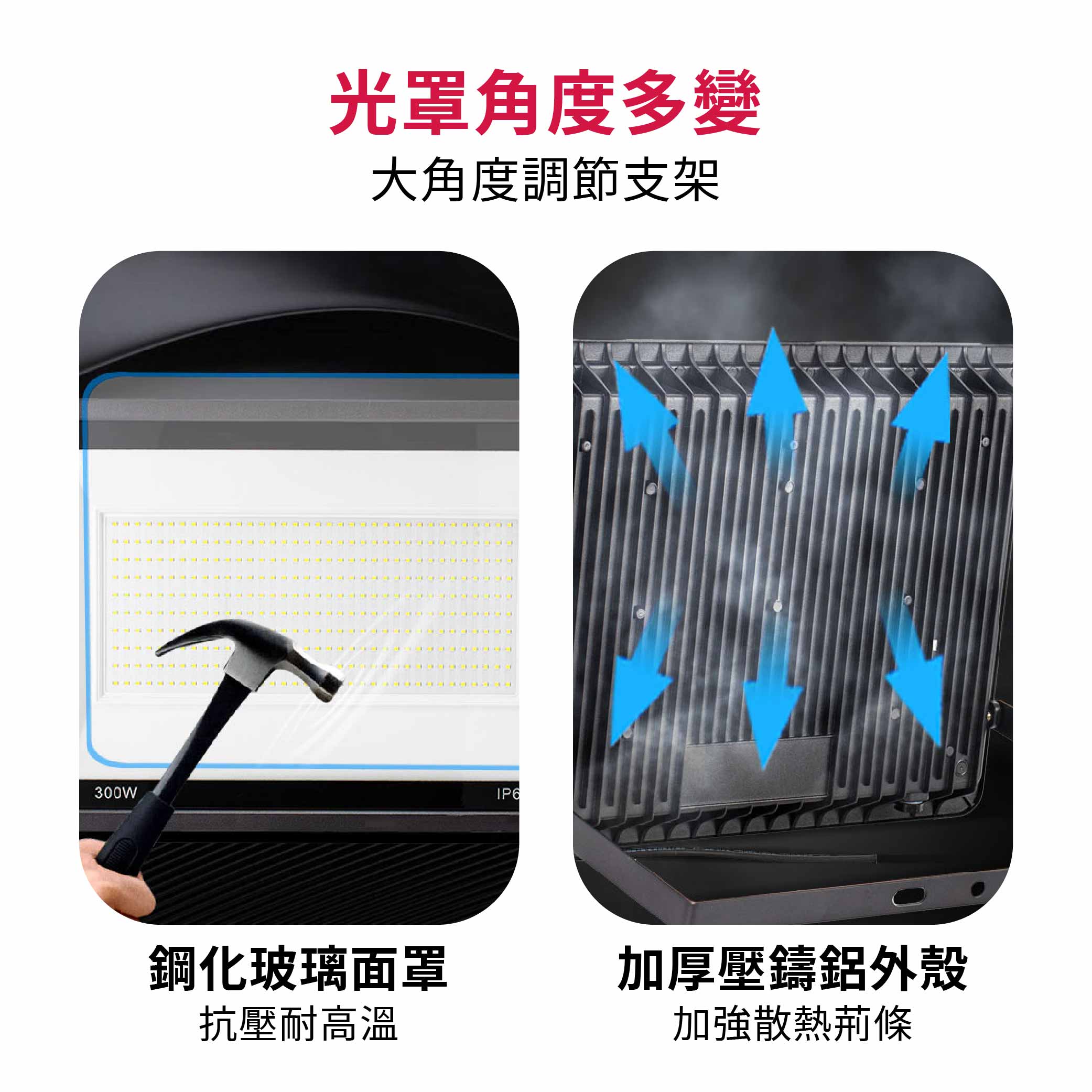 鉅玉經典｜LED高效投光燈(一般款/150W) HK-P150W, , large