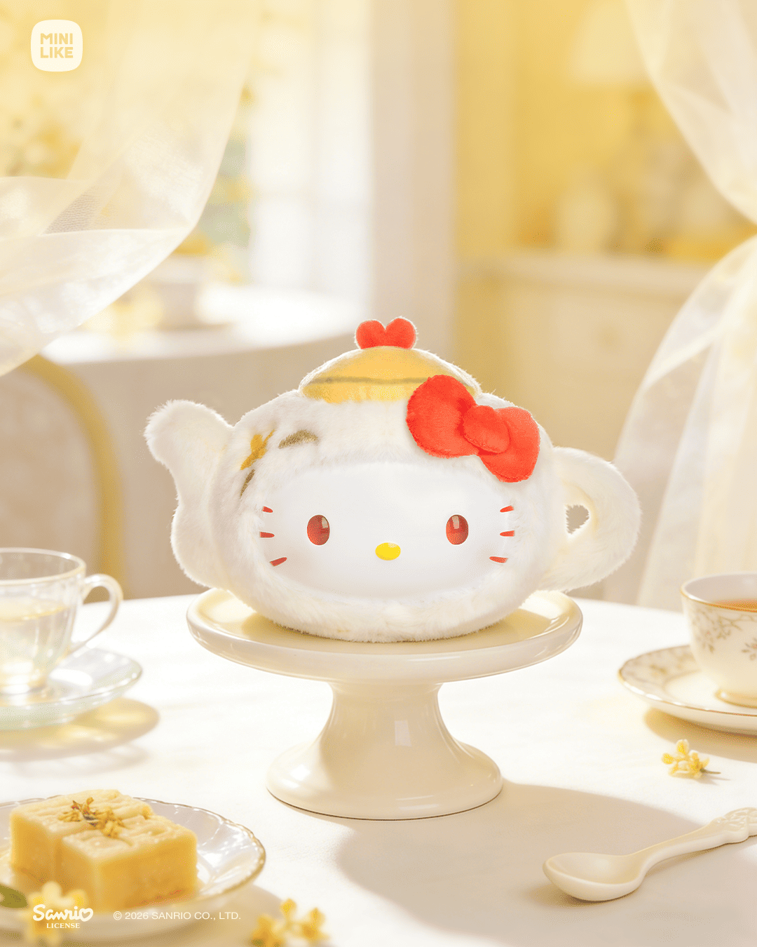 【際洋文化】Hello Kitty Style花浮茶間系列毛絨捏捏樂Mini, , large