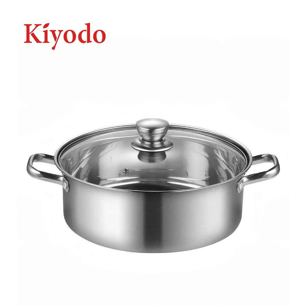 KIYODO不鏽鋼湯火鍋24cm-複底, , large