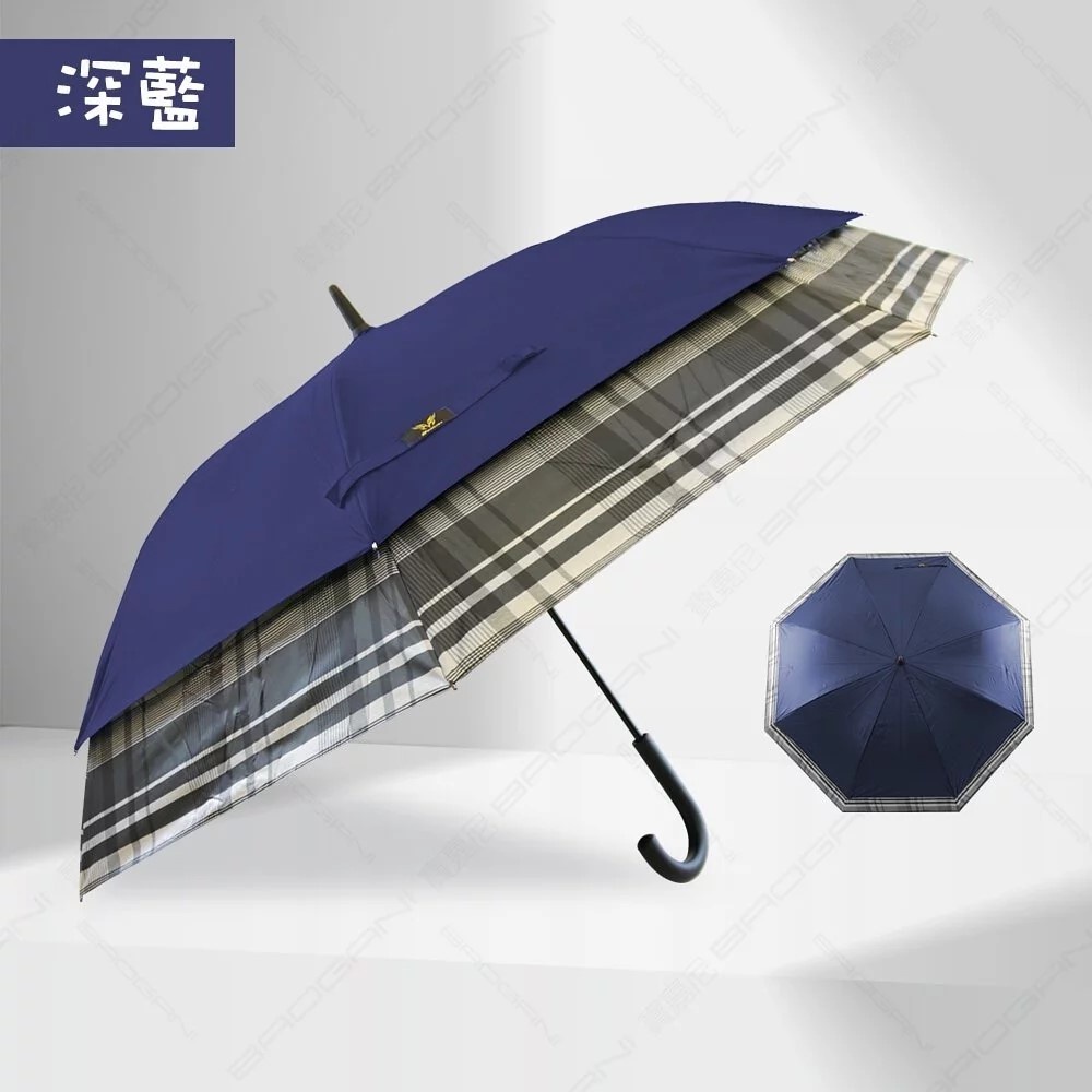 【周周生活】晴雨選品館｜27吋大傘面半自動直傘 2-3人用｜抗UV 防潑水 晴雨兩用, , large