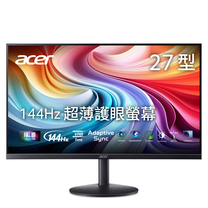 宏碁SA273 P1 IPS雙喇叭美型螢幕, , large