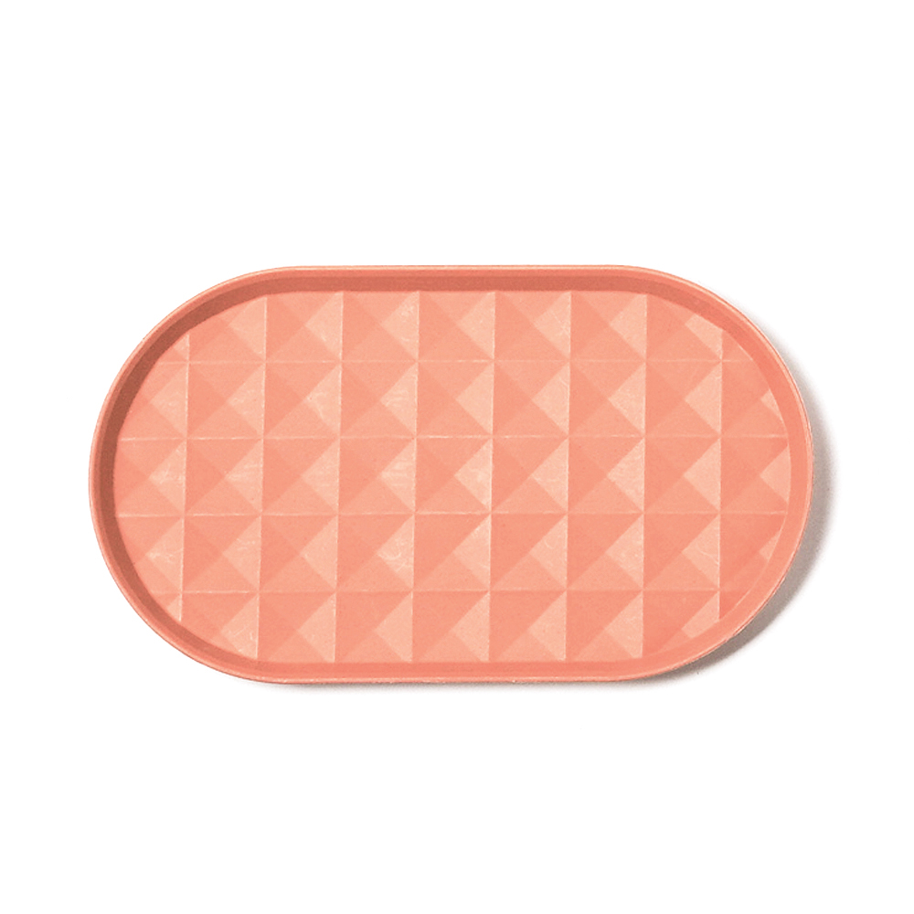 re-ing Bamboo Fiber Plates-3Piece Long plates-Pink Orange, , large