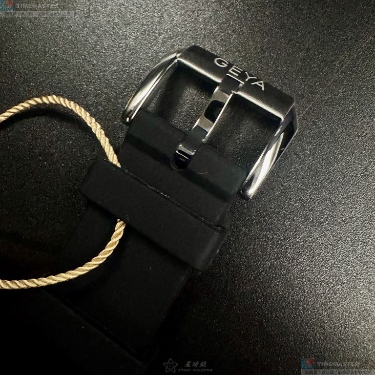 [星晴錶業]GEYA手錶,42mm,G78036GWKW雙面機械鏤空錶面銀錶殼深黑色真皮皮革錶帶款, , large