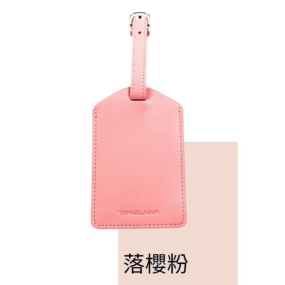 TRAVELMAR Travel Leather Luggage Tag-Pink, , large