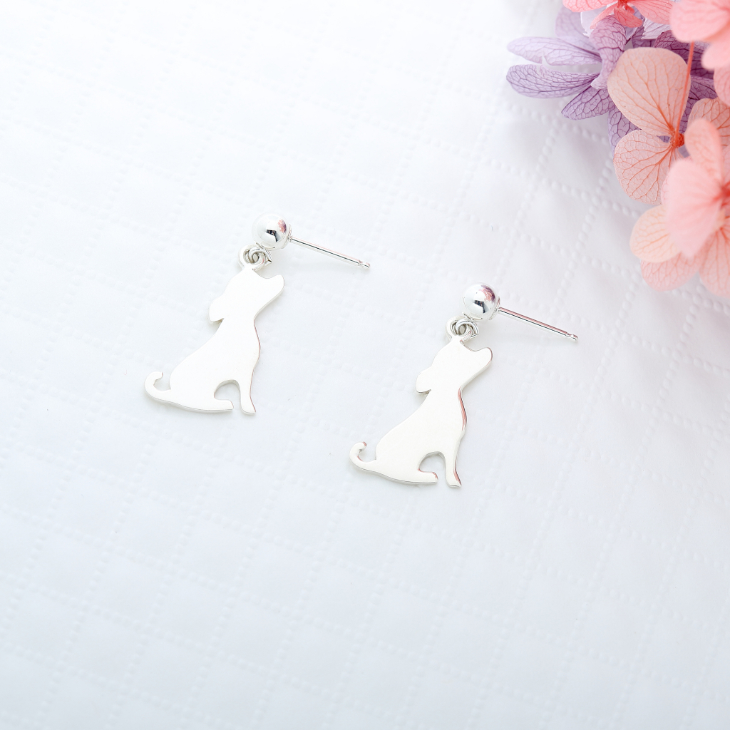 【Angel & Me】Lucky Mix Dog s925 sterling silver earrings Birthday gift, , large