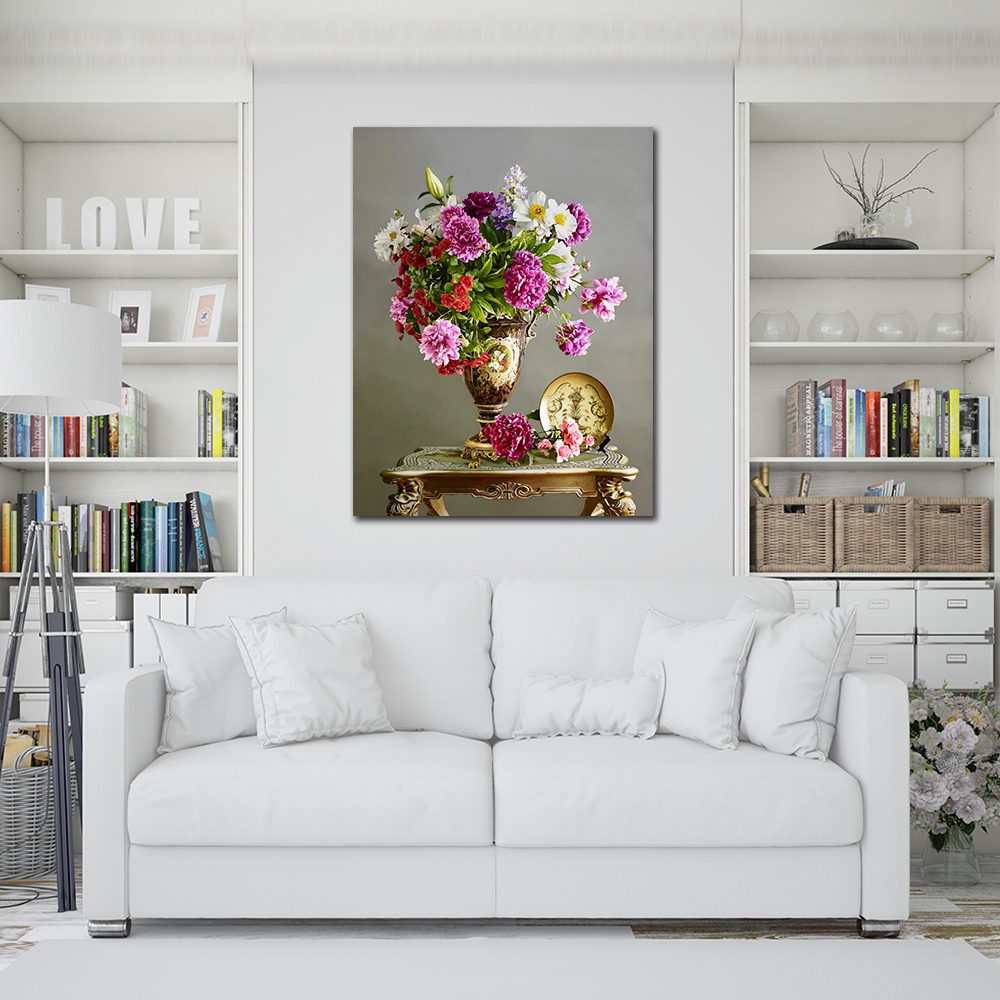【御畫房】花開吉祥 國家一級畫師手繪油畫60&times;80cm(VF-155), , large