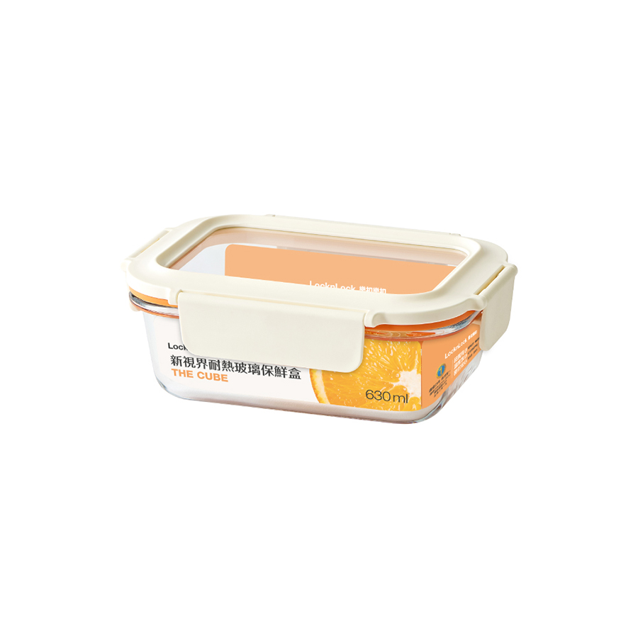 LL Cube Glass Container R630ml, , large