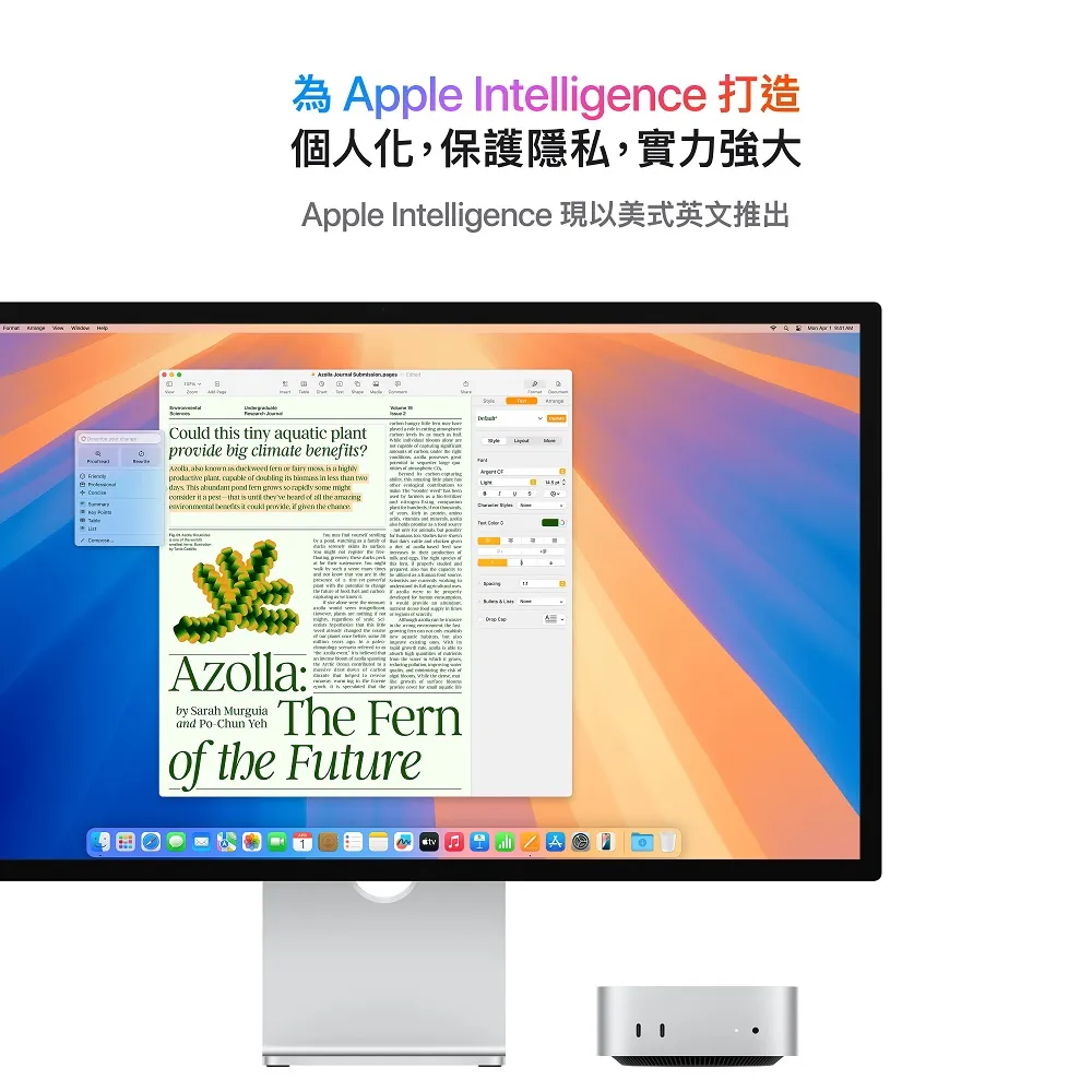 Apple Mac mini M4 10核心 CPU 10核心 GPU 16G/512G SSD / Gigabit 乙太網路 MU9E3TA/A _ 台灣公司貨 + HDMI, , large