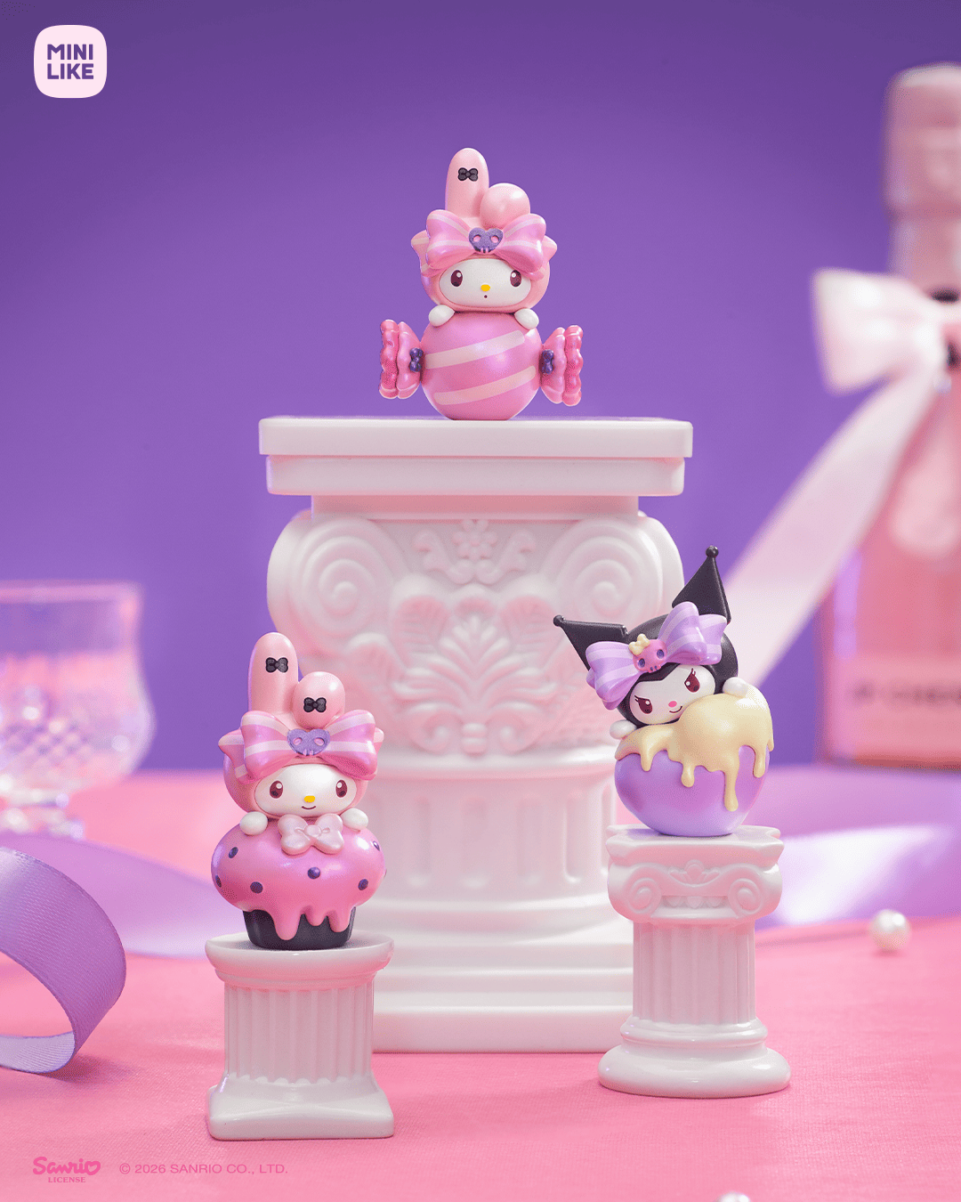 【際洋文化】My Melody&Kuromi糖心蜜約系列萌趣豆, , large