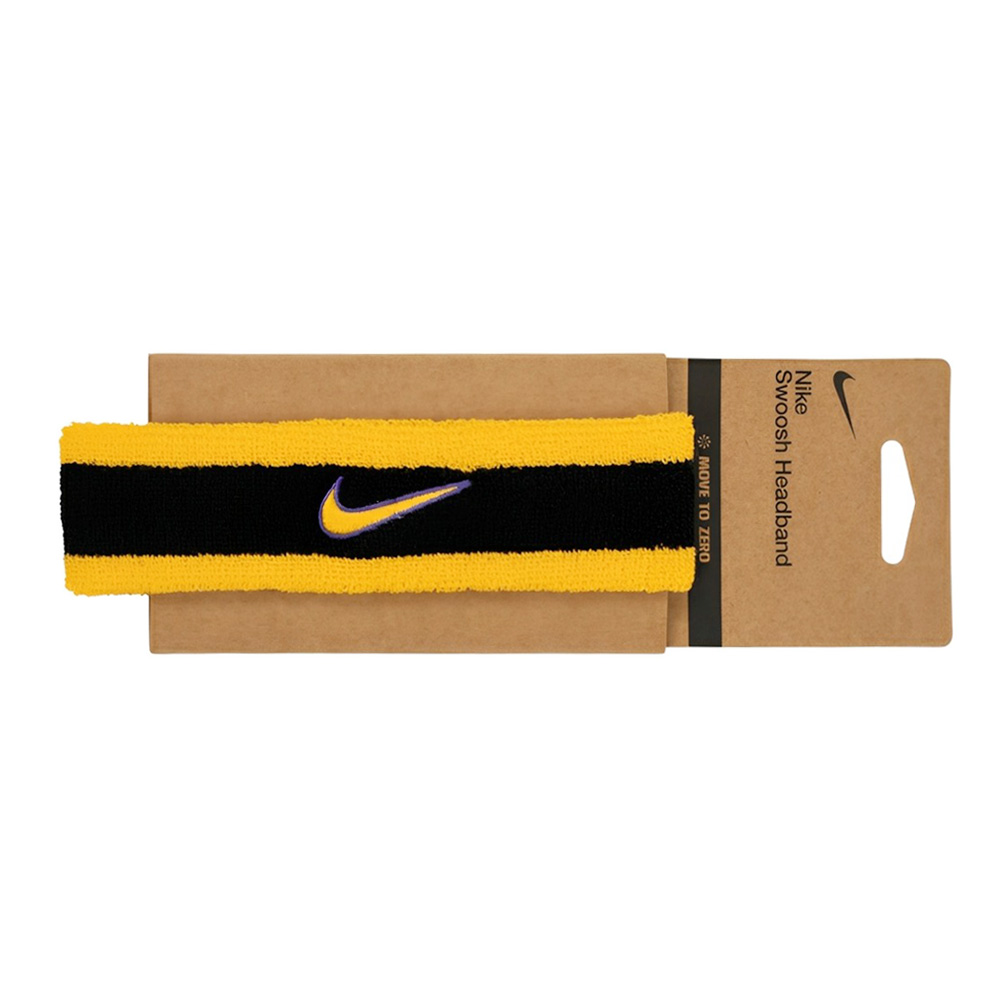 NIKE SWOOSH CLASSIC 頭帶 運動頭帶 止汗髮帶 毛巾布料 吸濕 排汗 乾爽 多色選擇 N1012407009OS黃黑、N1012407610OS紅、N1012407624OS白紅, , large