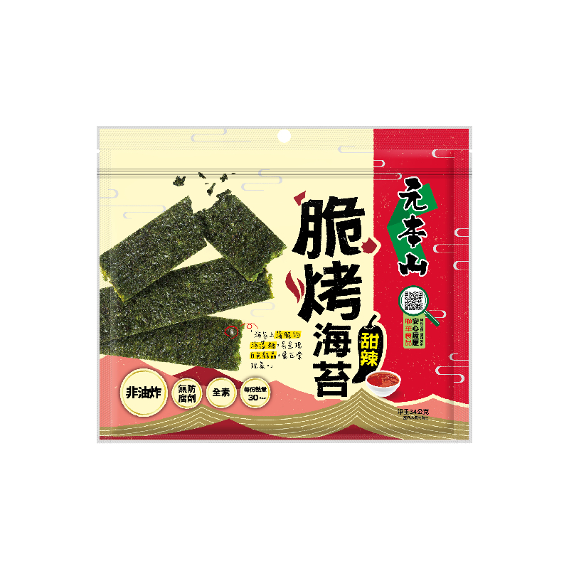 元本山脆烤海苔-甜辣, , large